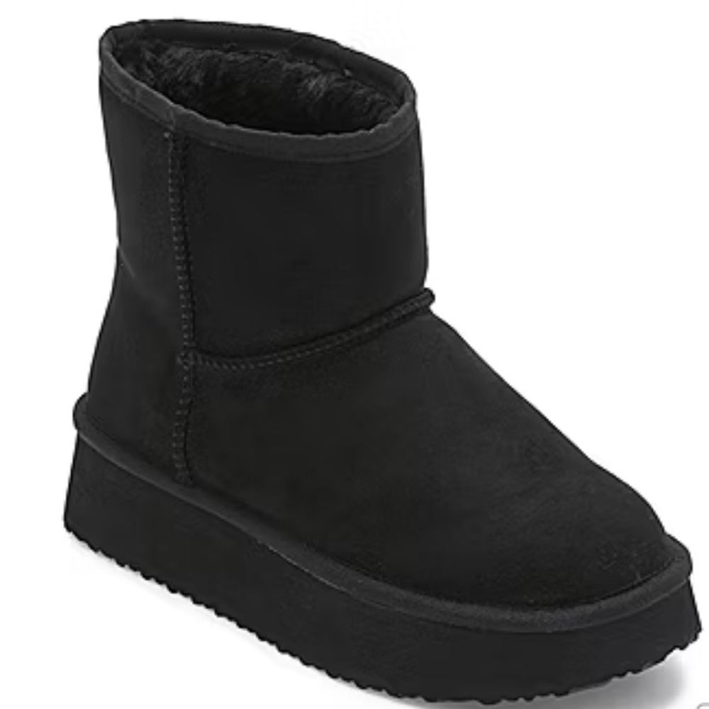 Arizona Jean Co Womens Ruthie Platform Flat Heel Winter Boots Size 9
